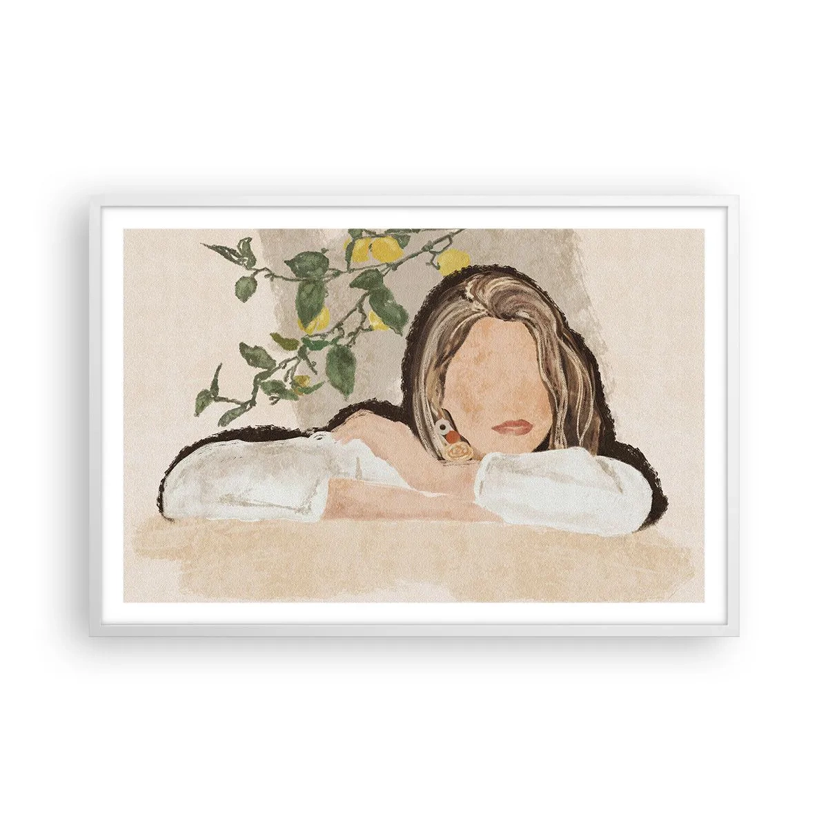 Poster in cornice bianca - Bellezza del sud - 91x61 cm