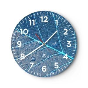 Orologio da parete - Orologio in Vetro - Vita nel blu - 30x30 cm