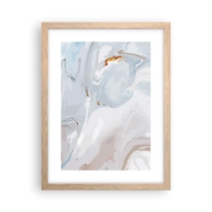 Poster in cornice rovere chiaro - Bianchi sovrapposti - 30x40 cm