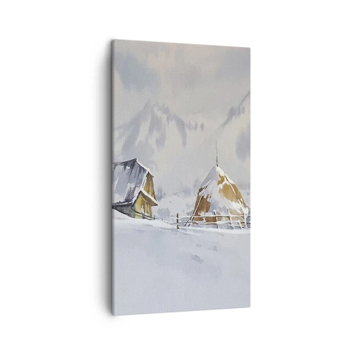 Quadro su tela - Stampe su Tela - Nella valle innevata - 45x80 cm