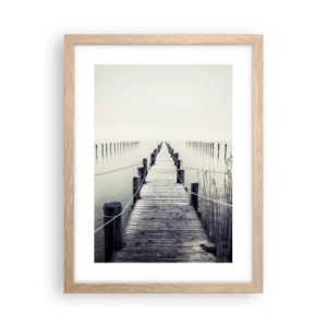 Poster in cornice rovere chiaro - Immergiti nella pace - 30x40 cm