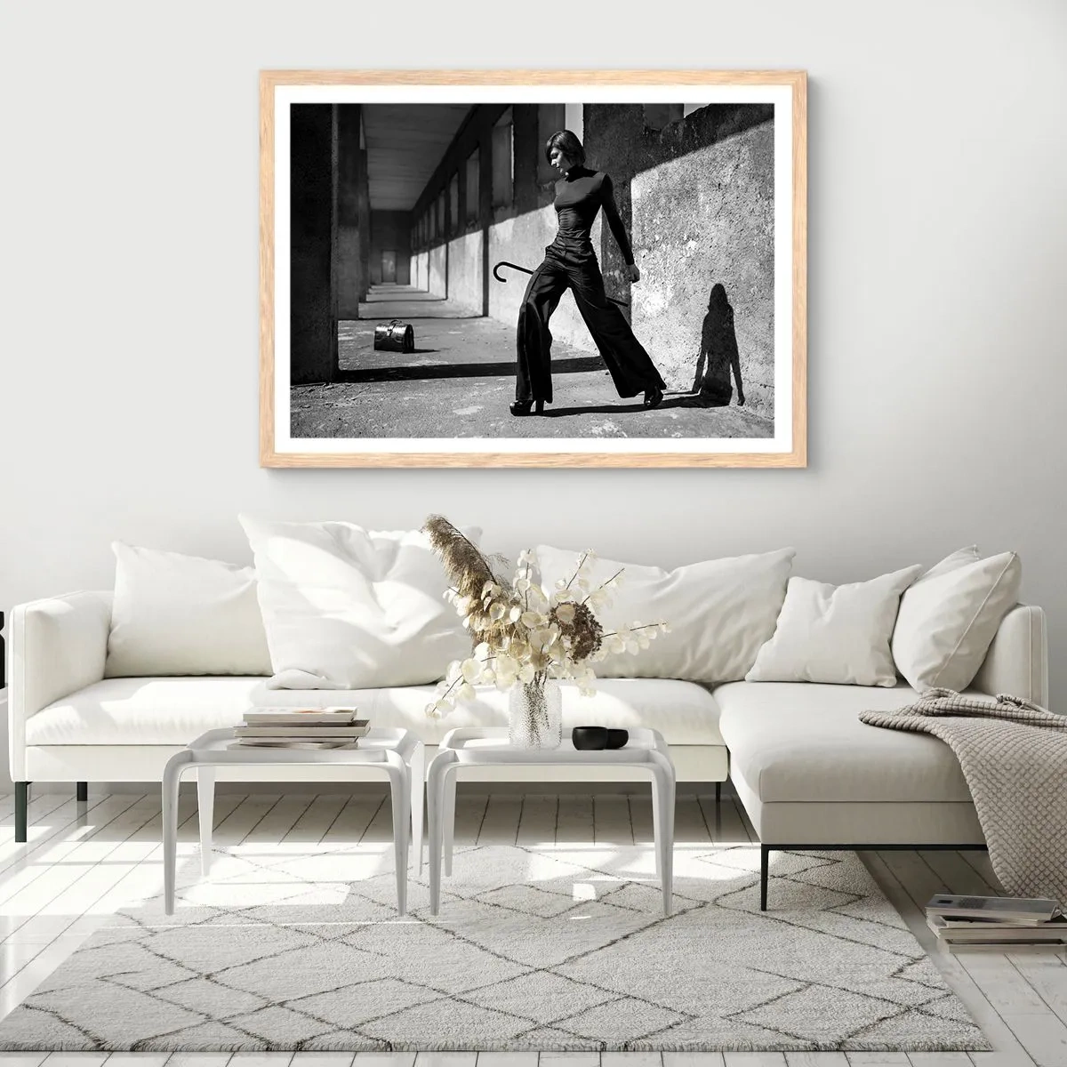 Poster in cornice rovere chiaro - Eleganza cittadina - 91x61 cm