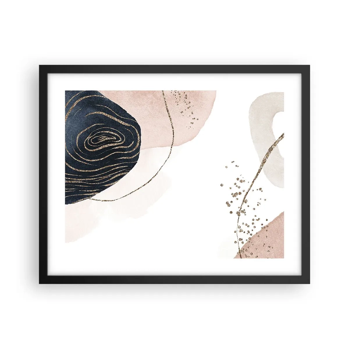 Poster in cornice nera - Tutto scorre - 50x40 cm