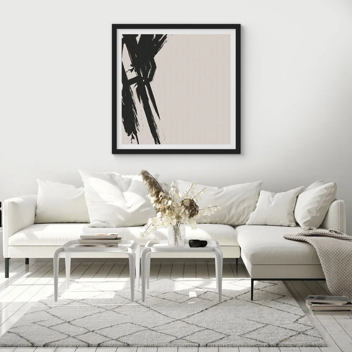 Poster in cornice nera - Corsa sfrenata - 50x50 cm