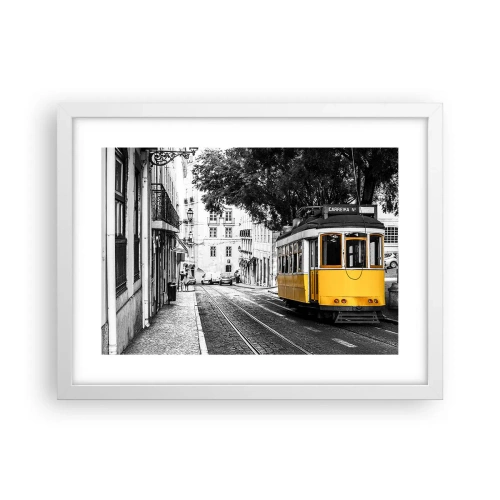 Poster in cornice bianca - Con il fado in sottofondo - 40x30 cm