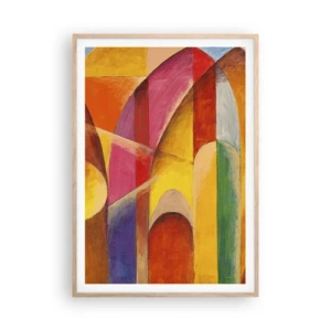 Poster in cornice rovere chiaro - La cattedrale del sole - 70x100 cm