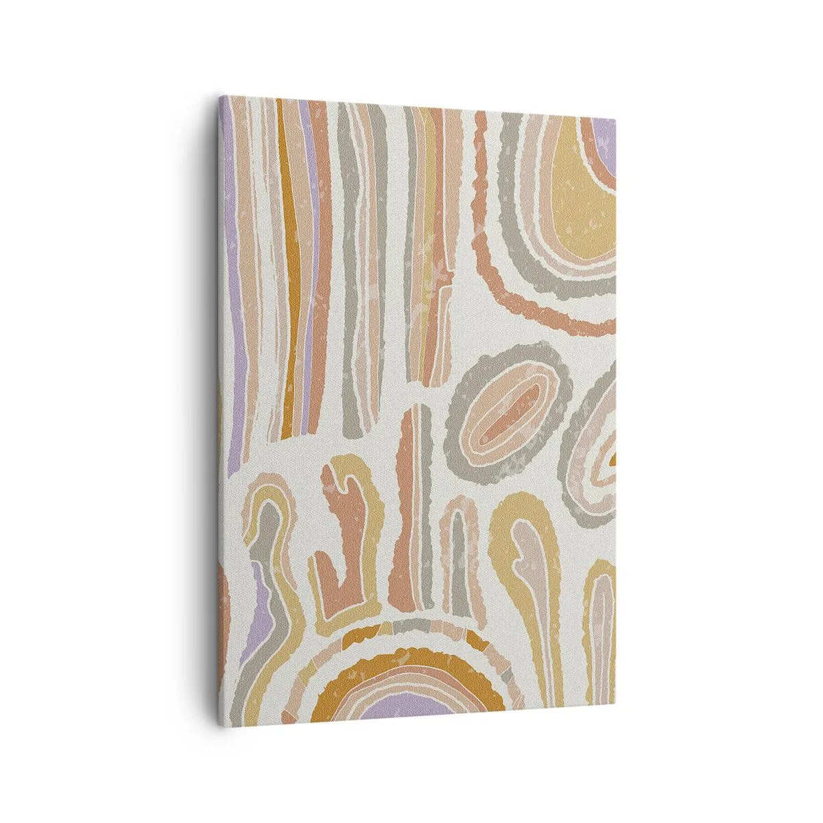 Quadro su tela - Stampe su Tela - Sezioni trasversali colorate di forme astratte - 50x70cm - Sezioni colorate - Decorazione murale moderna per soggiorno e camera da letto ARTTOR