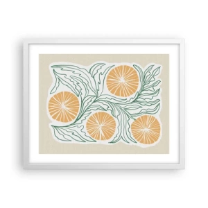 Poster in cornice bianca - Etnicamente con una nota di astrazione - 50x40 cm