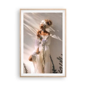 Poster in cornice rovere chiaro - Il sole e la ragazza - 61x91 cm