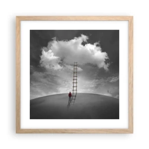 Poster in cornice rovere chiaro - Tutto è possibile - 40x40 cm