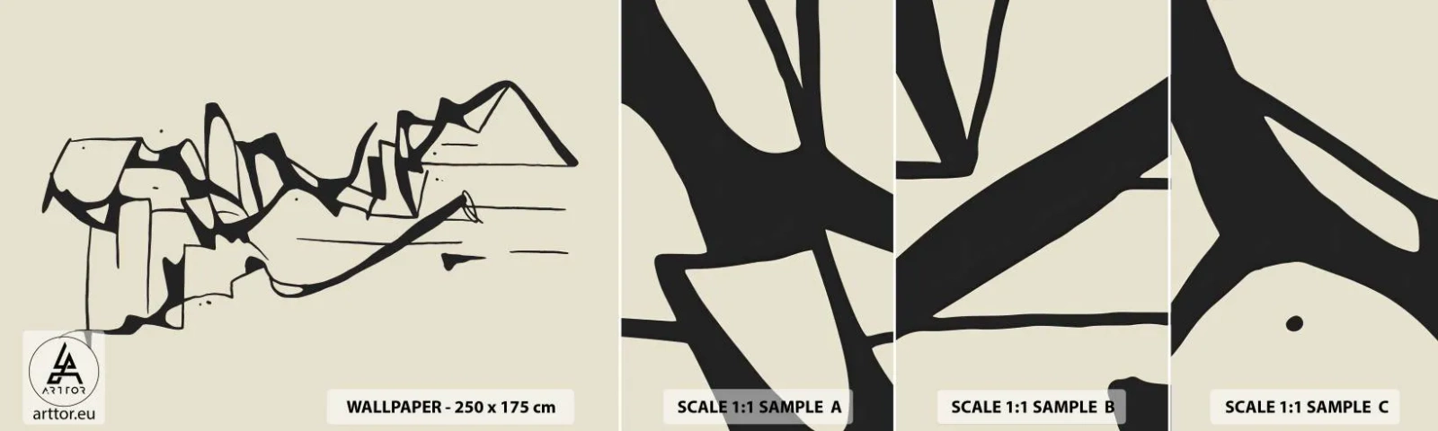 Campione Di Fotomurale Standard Eco - Forse è un paesaggio - Minimalismo, Pezzo, Linea - 100x30 cm