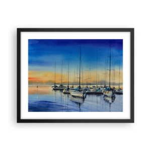 Poster in cornice nera - La fine di una buona giornata - 50x40 cm