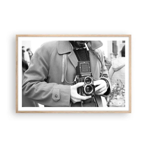 Poster in cornice rovere chiaro - In stile retro - 91x61 cm