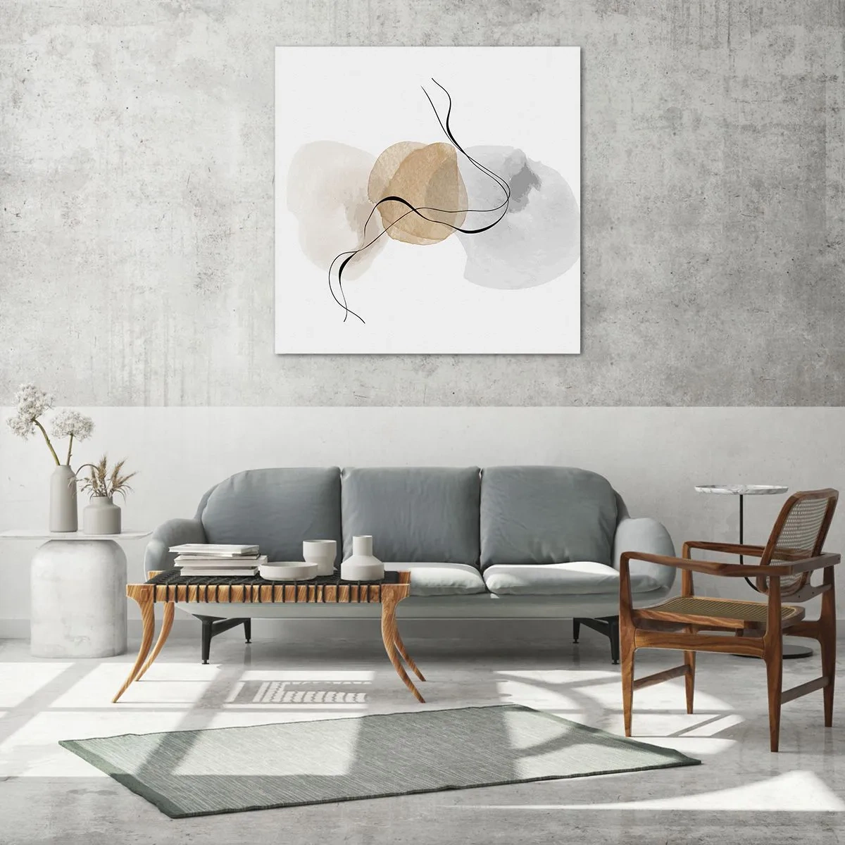 Quadro su vetro - Grani d'aria - 50x50 cm