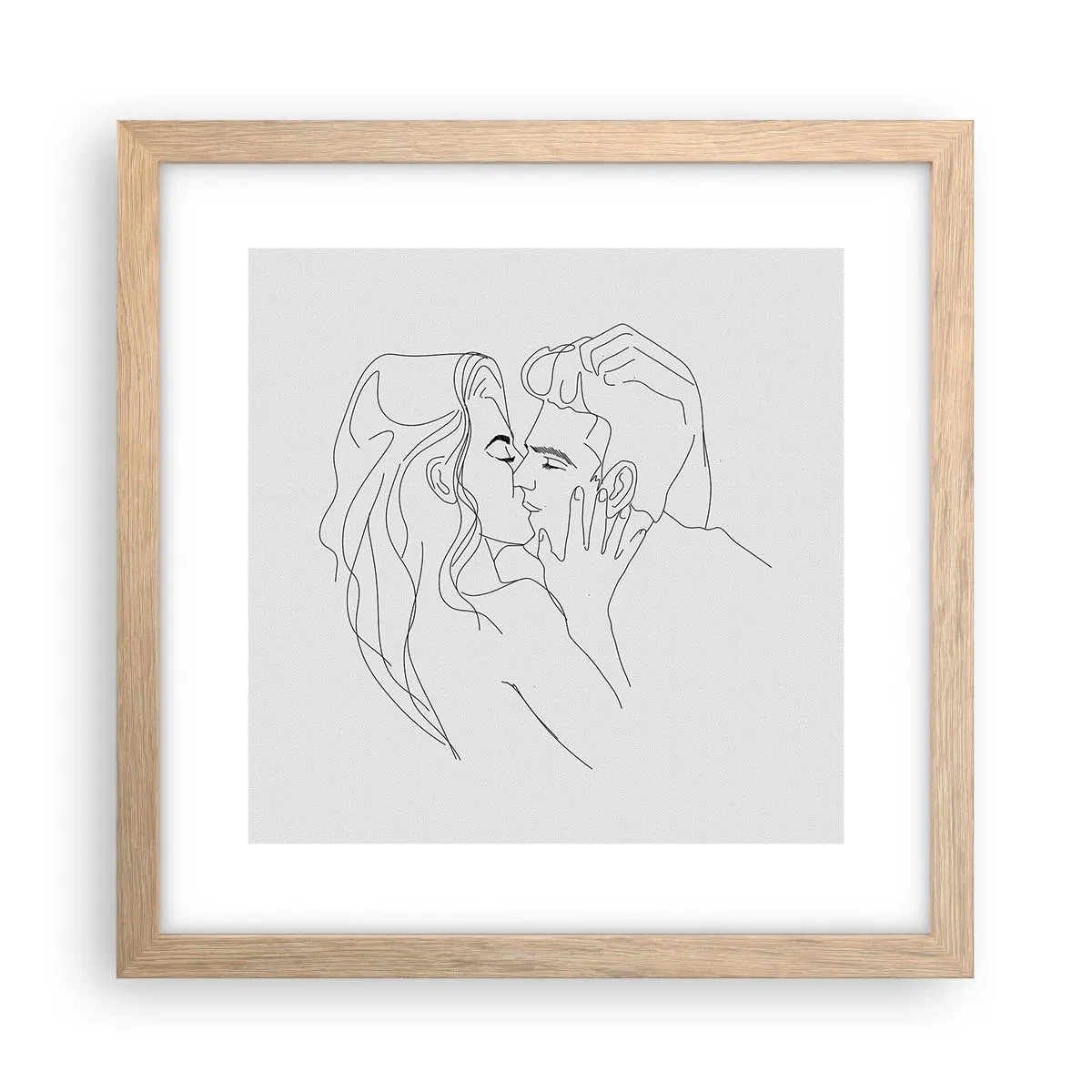 Poster in cornice rovere chiaro - La stessa linea - 30x30 cm