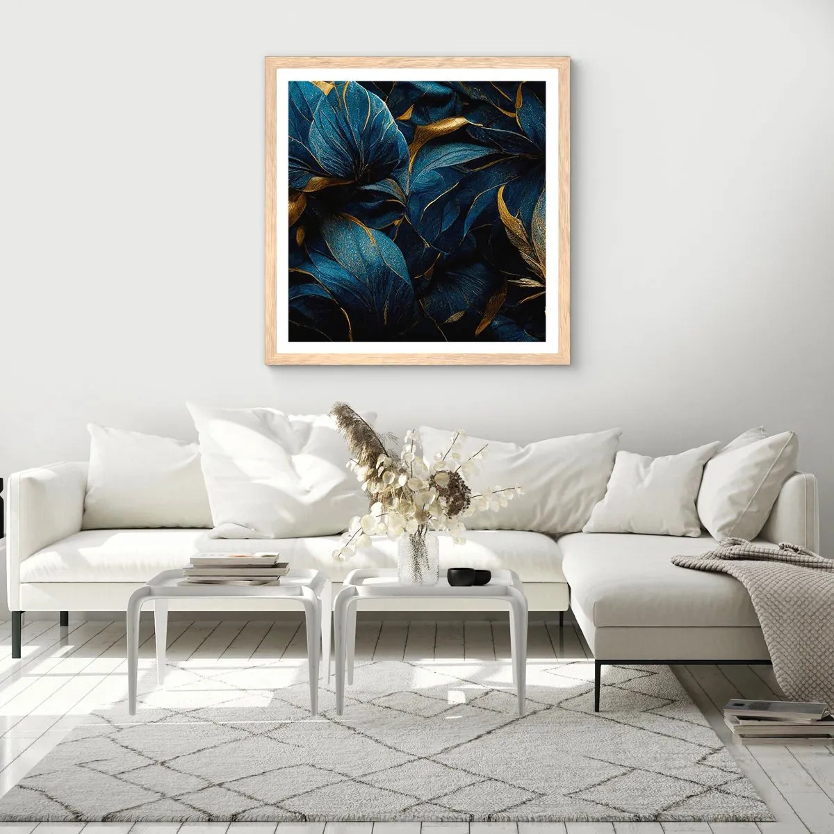 Poster in cornice rovere chiaro - Foderati d'oro - 30x30 cm