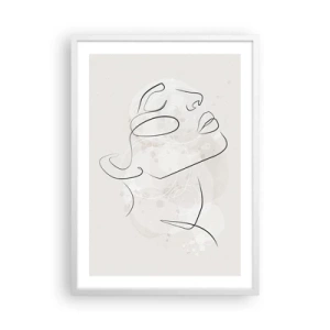 Poster in cornice bianca - Profilo di sogno - 50x70 cm