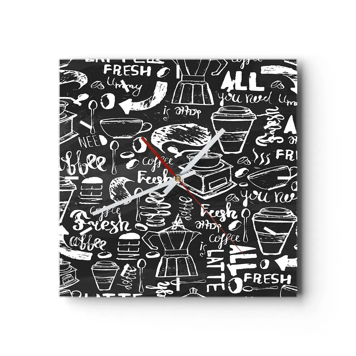 Orologio da parete - Orologio in Vetro - All you need is… - 40x40 cm