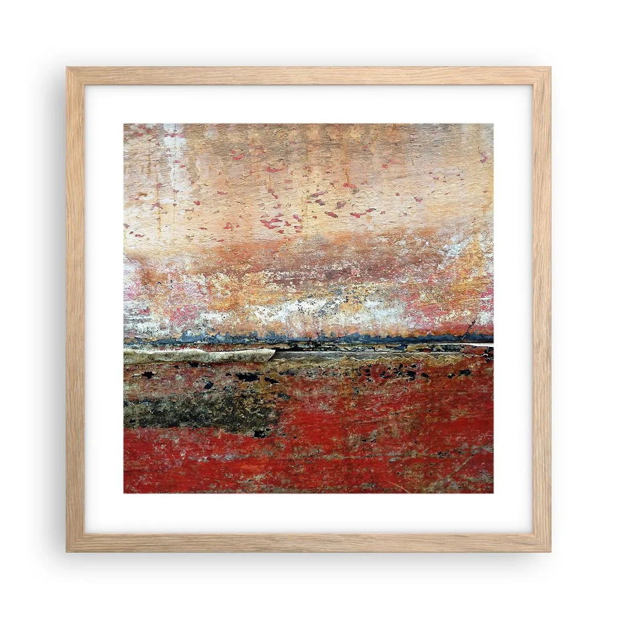 Poster in cornice rovere chiaro - Forse è il mare - 40x40 cm