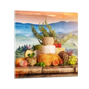 Quadro su vetro - La gioia italiana della vita - 40x40 cm