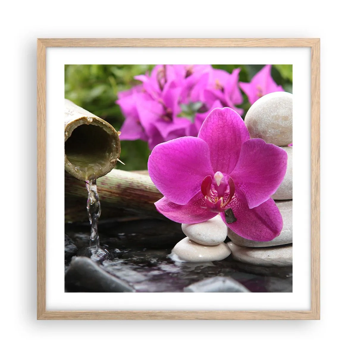 Poster in cornice rovere chiaro - E già ti riposi - 50x50 cm