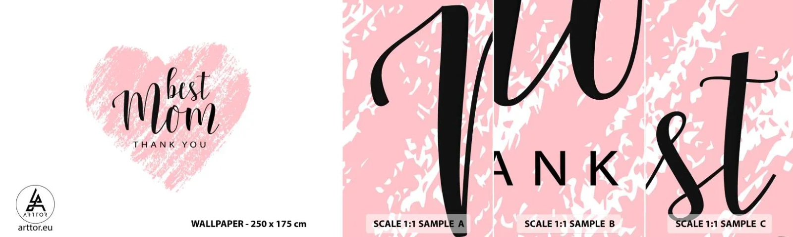 Campione di Fotomurale Adesivo Deluxe Sticker - È sempre il momento giusto - Cuore, Amore, Festa della mamma - 100x30 cm