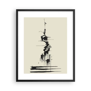 Poster in cornice nera - Astrazione frettolosa - 40x50 cm
