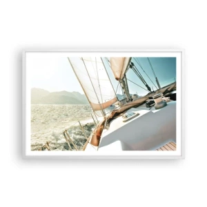 Poster in cornice bianca - A vele spiegate - 91x61 cm