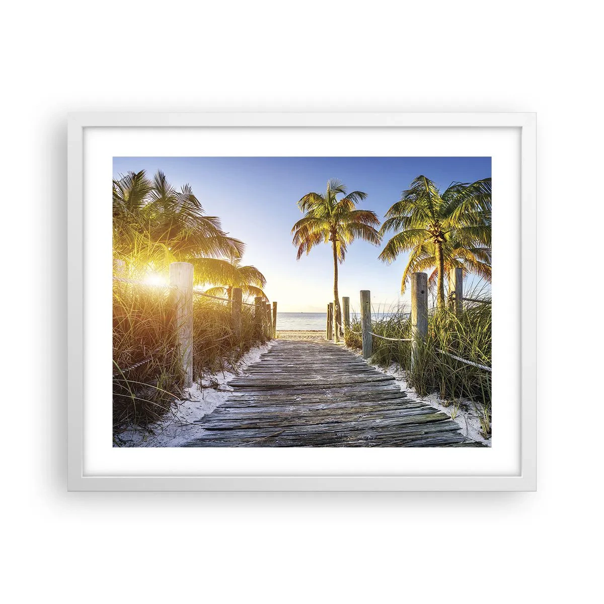 Poster in cornice bianca - Dritto in paradiso - 50x40 cm