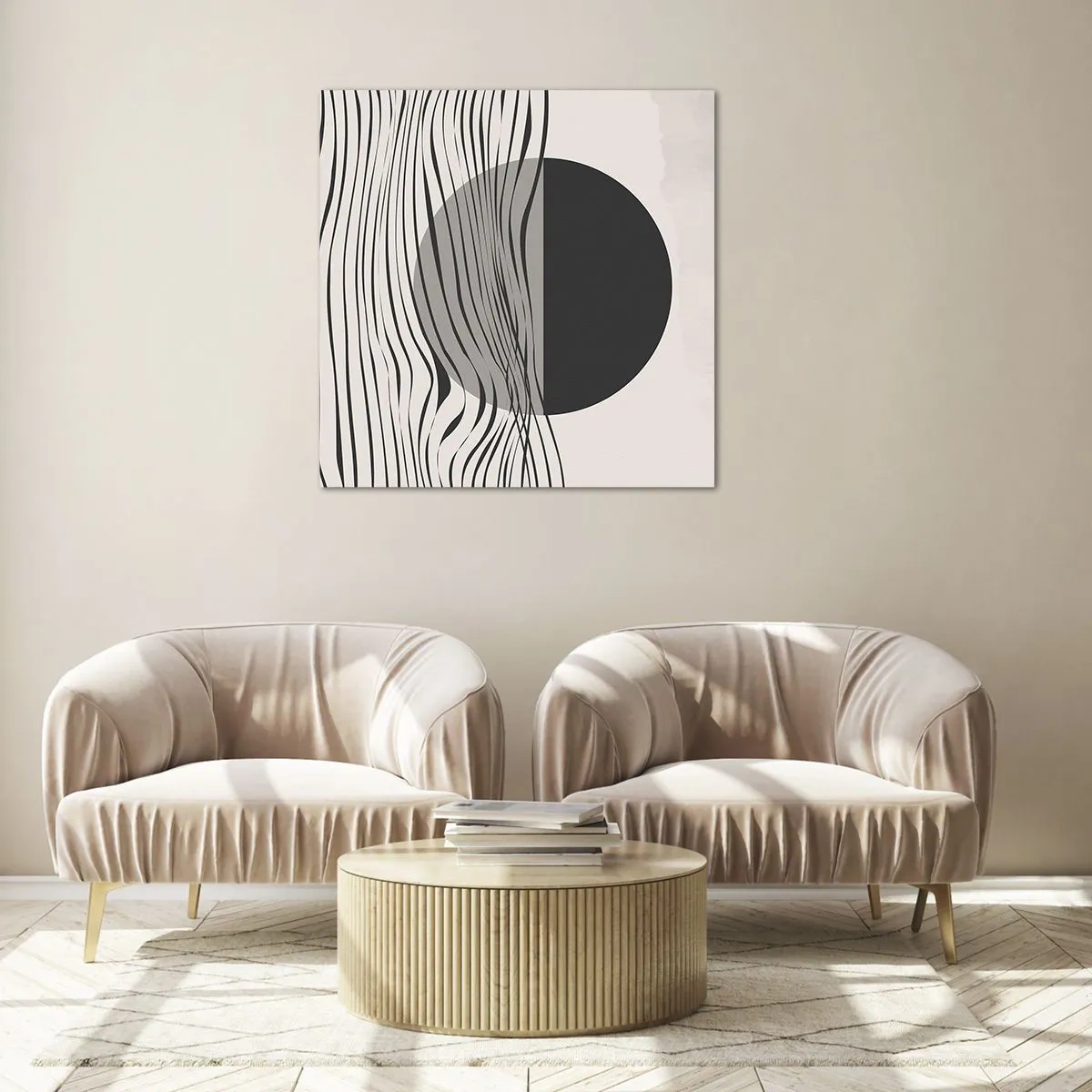 Quadro su vetro - Composizione a metà - 60x60 cm