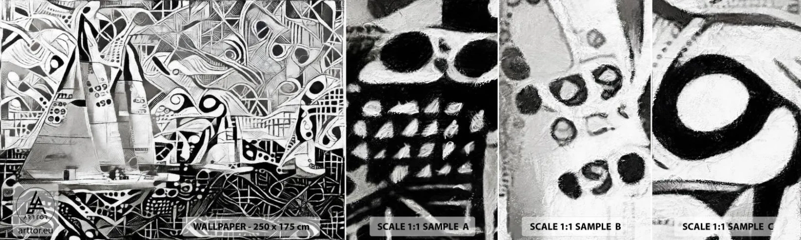 Campione Di Fotomurale Standard Eco - Tra le onde - navigazione, Cubismo, Pezzo - 100x30 cm