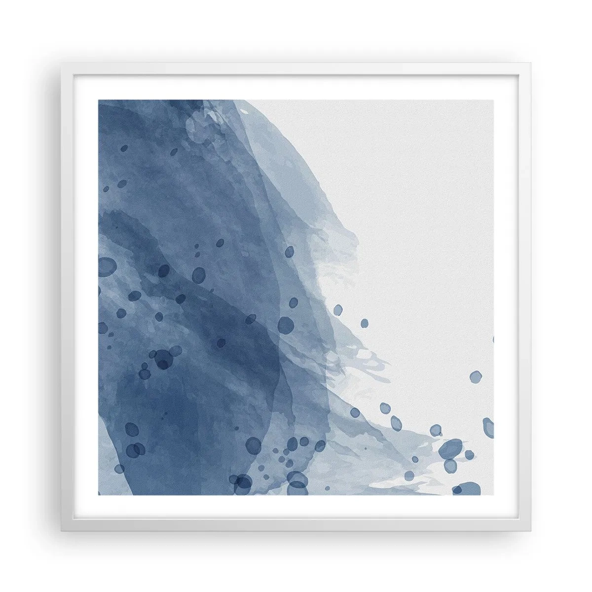 Poster in cornice bianca - Tulle blu - 60x60 cm