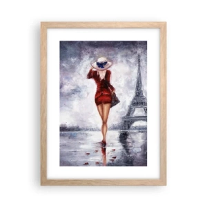 Poster in cornice rovere chiaro - Simboli di Parigi - 30x40 cm