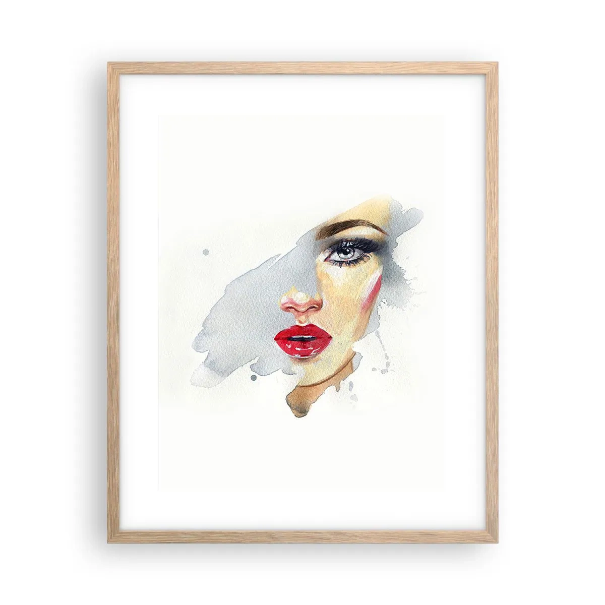 Poster in cornice rovere chiaro - Riflesso in una goccia d'acqua - 40x50 cm