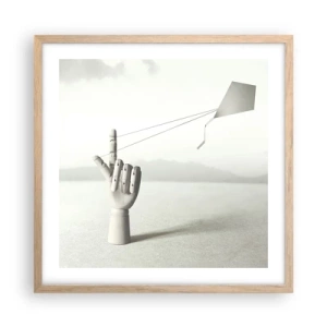 Poster in cornice rovere chiaro - Prova di forza - 50x50 cm