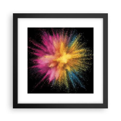 Poster in cornice nera - La nascita dei colori - 30x30 cm