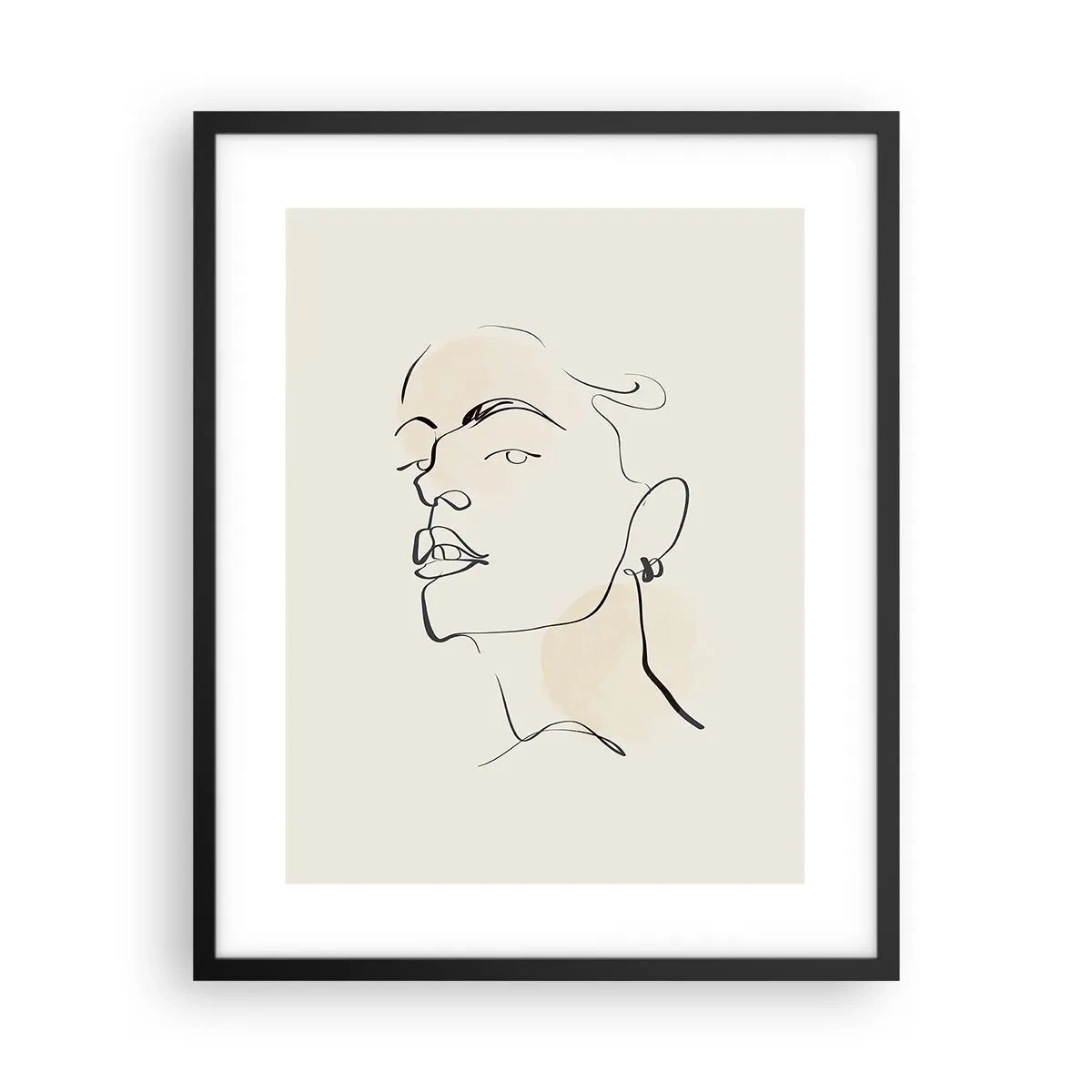 Poster in cornice nera - Sguardo fiero - 40x50 cm