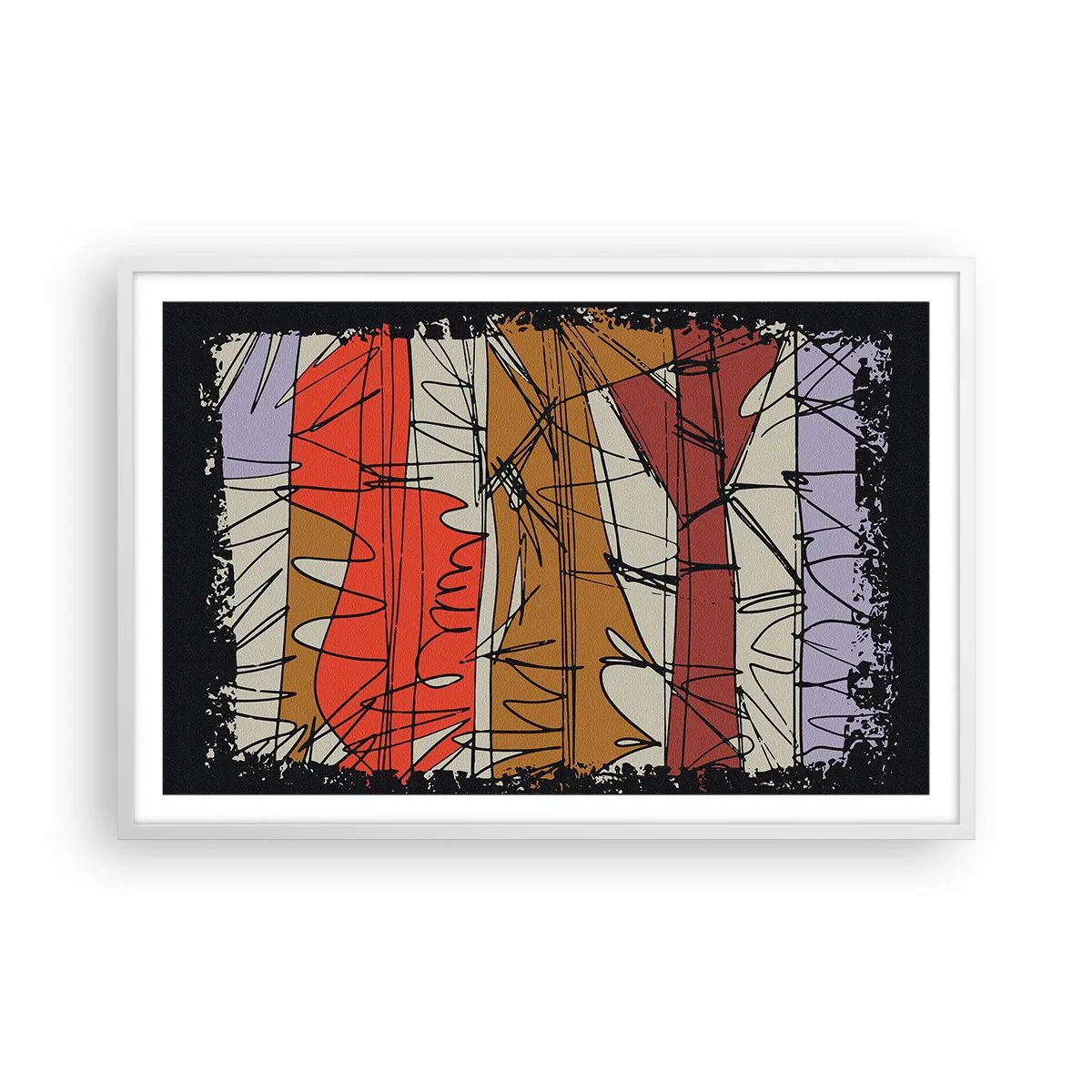 Poster in cornice bianca - Composizione spontanea - 91x61 cm