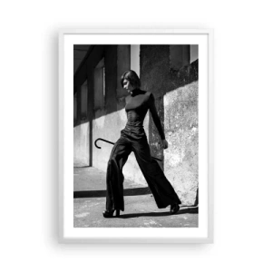 Poster in cornice bianca - Eleganza cittadina - 50x70 cm