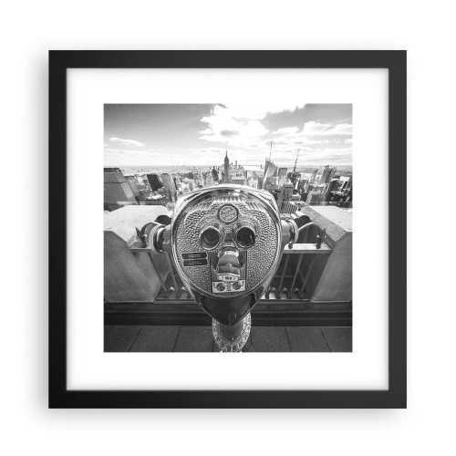 Poster in cornice nera - Il centro del mondo - 30x30 cm