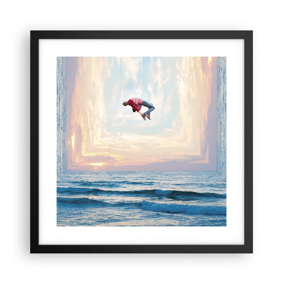 Poster in cornice nera - In un'altra dimensione - 40x40 cm