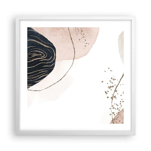 Poster in cornice bianca - Tutto scorre - 50x50 cm