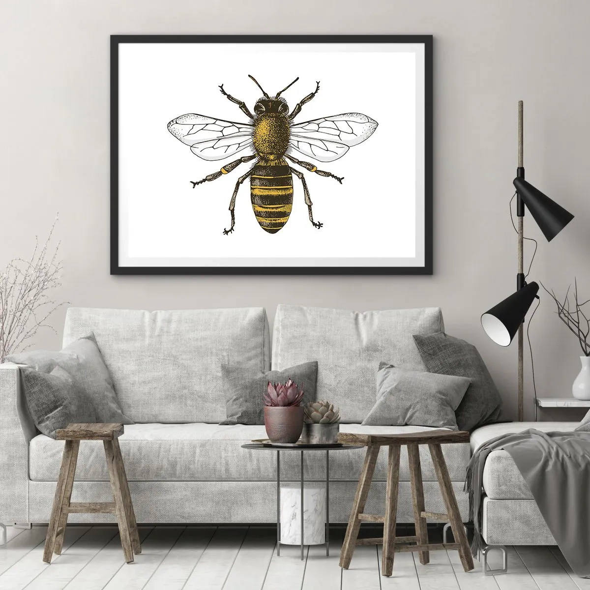 Poster in cornice nera - Bella e buona - 91x61 cm