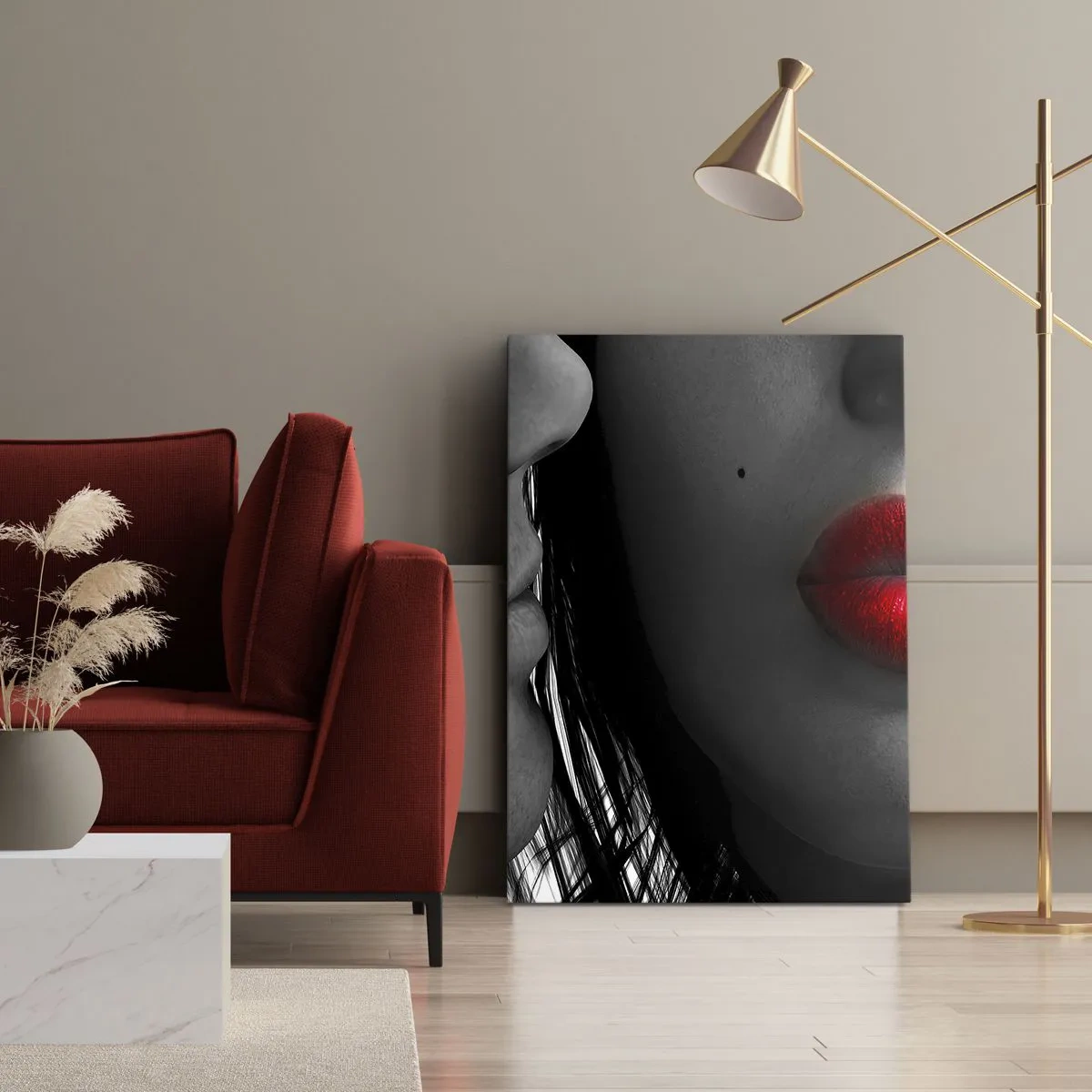 Quadro su tela - Stampe su Tela - Volto accanto al volto  - 45x80 cm