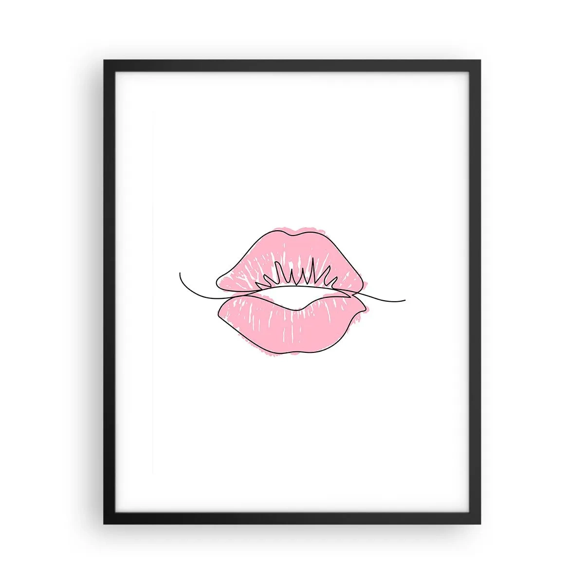 Poster in cornice nera - Pronti al bacio? - 40x50 cm