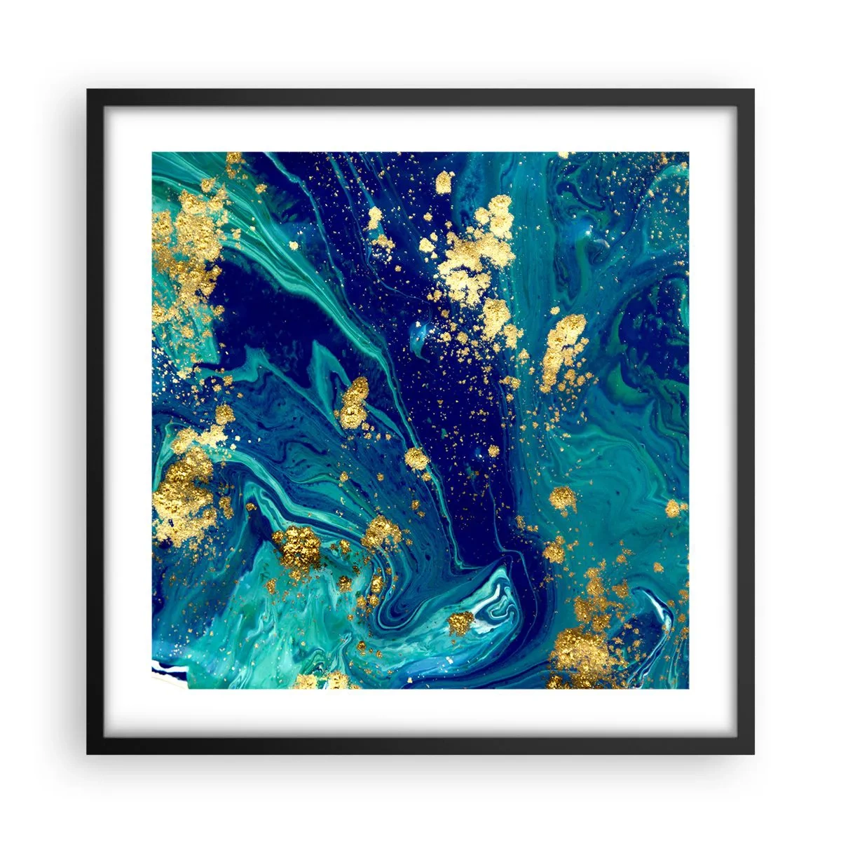 Poster in cornice nera - Petali di sole - 50x50 cm