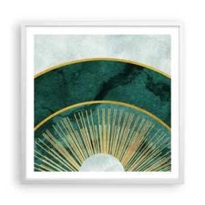 Poster in cornice bianca - Un altro sistema solare - 60x60 cm