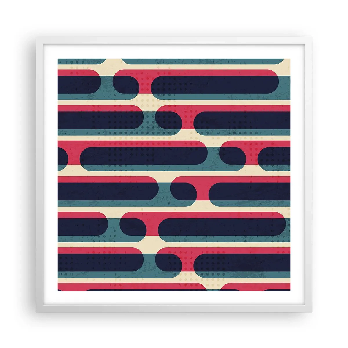 Poster in cornice bianca - Avanti fino in fondo - 60x60 cm