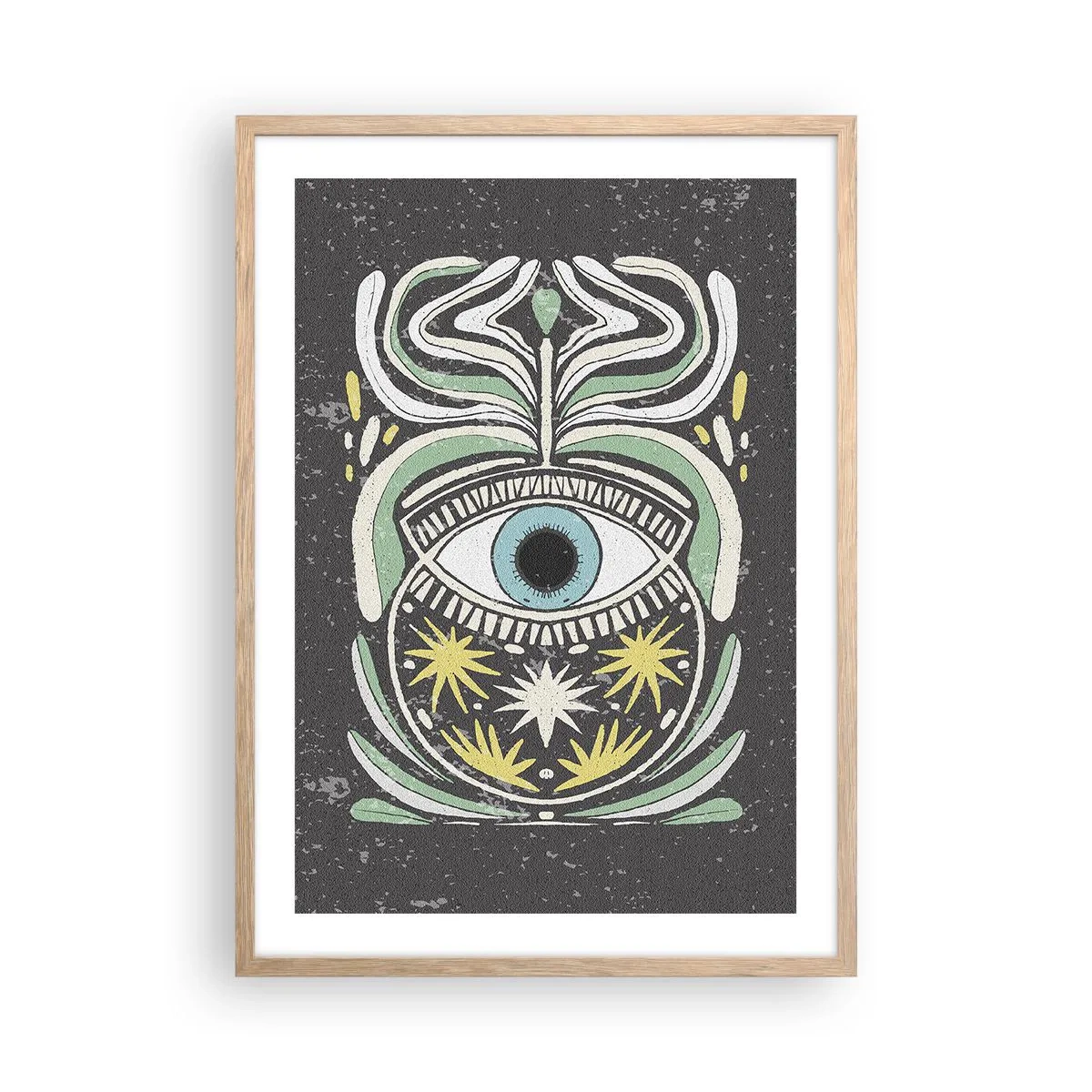 Poster in cornice rovere chiaro - Rituali tribali - 50x70 cm