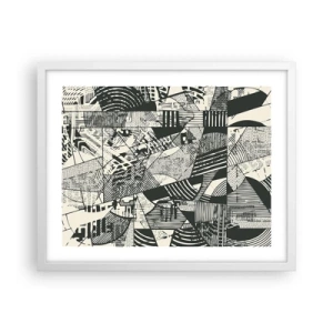 Poster in cornice bianca - Dinamica della contemporaneità - 50x40 cm